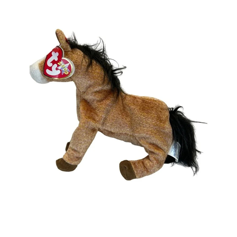 Ty Beanie Baby Horse Pony‎ Oats Plush Toy Brown Original Tag